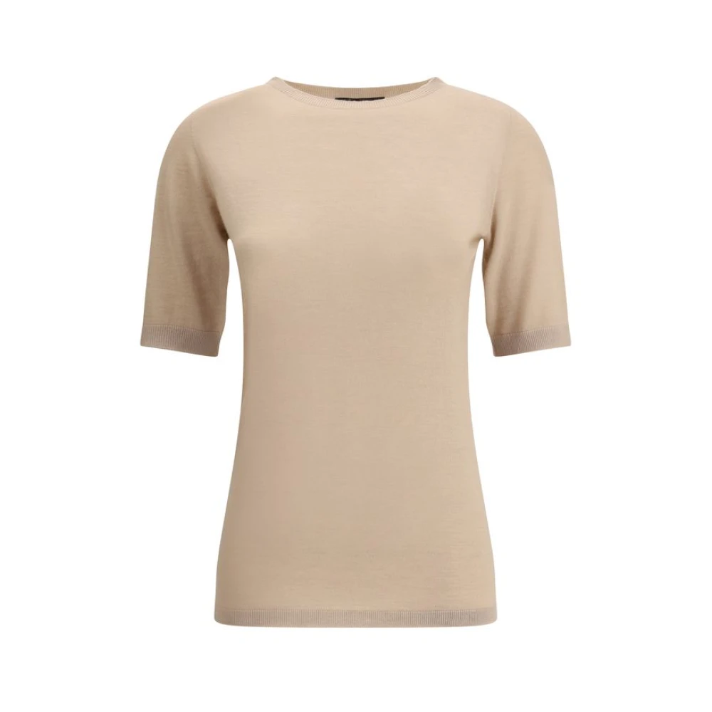 Fabiana Filippi Women's Beige Cashmere Crew Neck Sweater