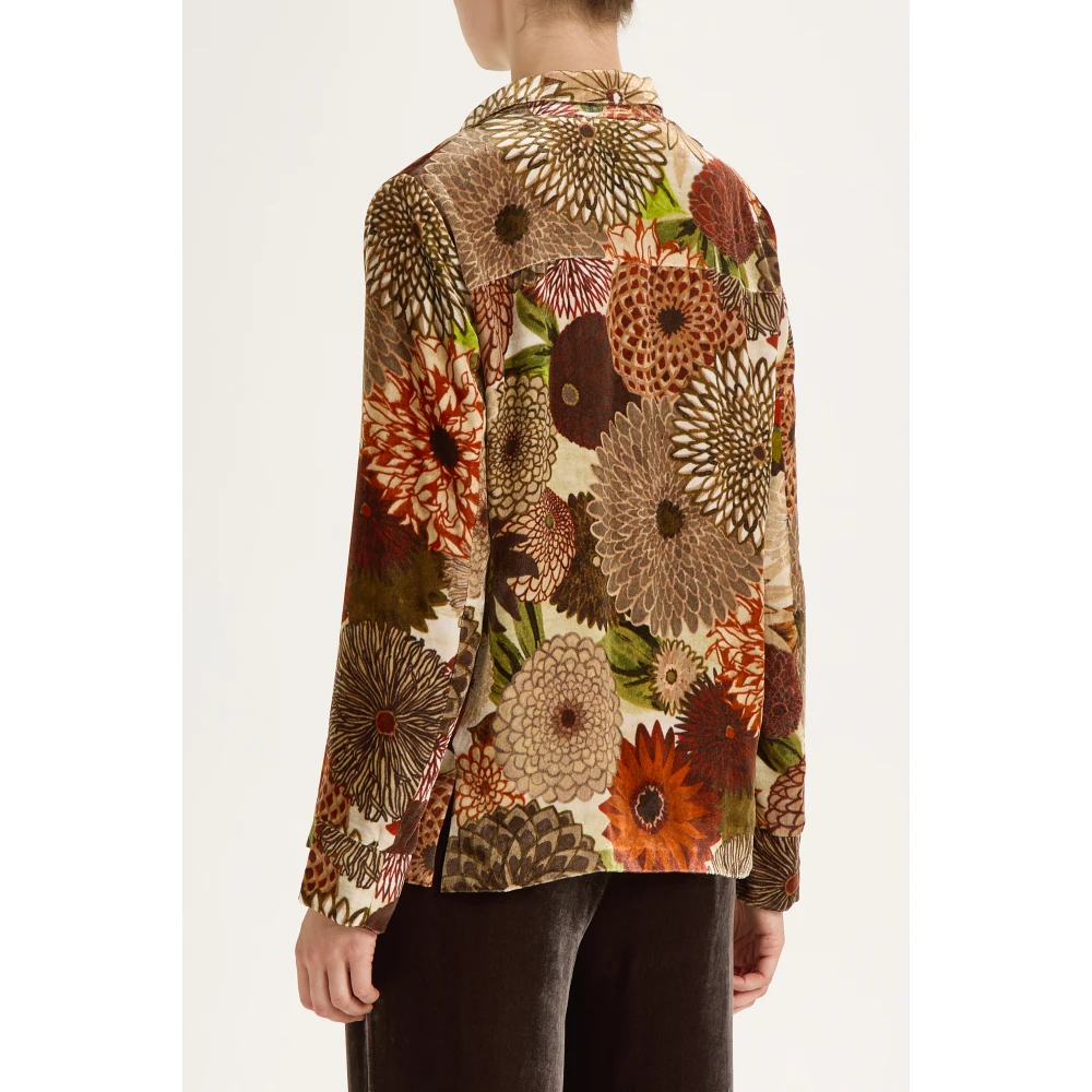 Maliparmi Velvet Prints Shirt-Jacket Green Dames
