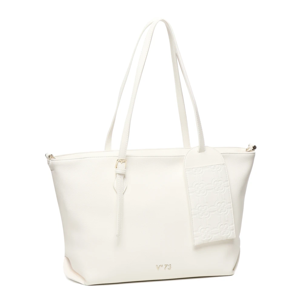 V73 Witte Shoppingtas met Logo White Dames