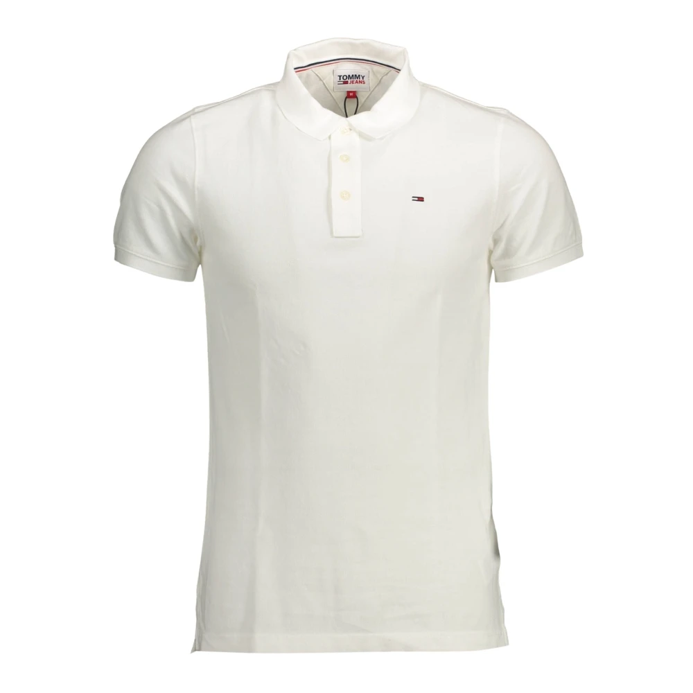 Tommy Hilfiger White Cotton Polo Shirt White, Herr