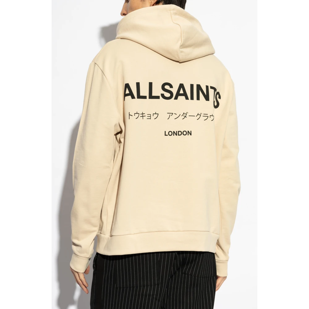 AllSaints Underground Hoodie Beige Heren