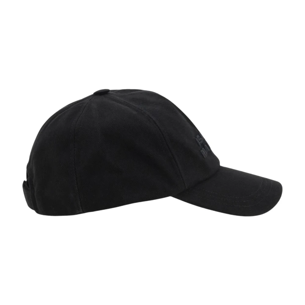 Isabel Marant Women's Black Embroidered Logo Baseball Cap