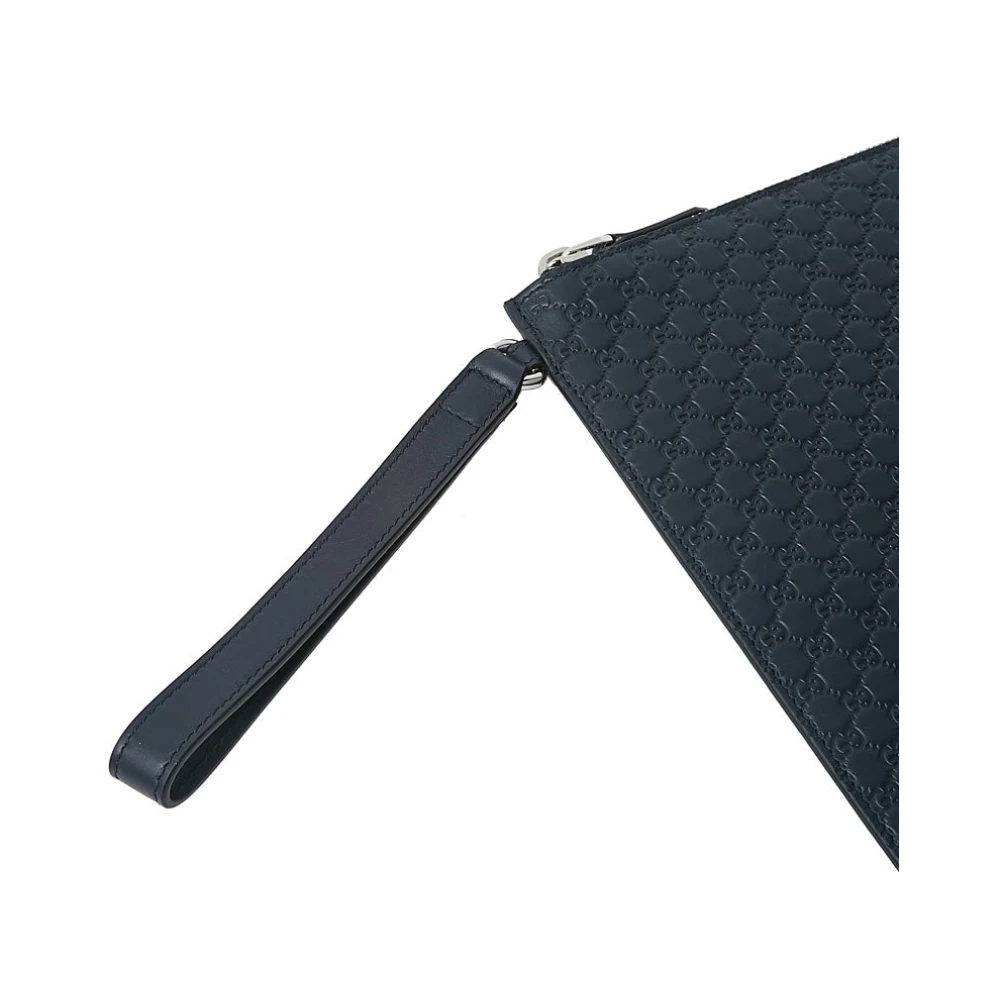 Gucci Microsima Strap Clutch Bag Blue Heren