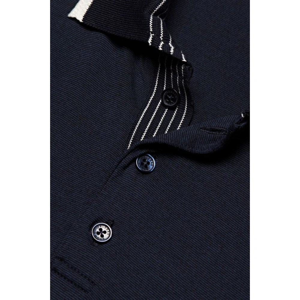 Orlebar Brown Navy Blue Polo met Vintage Look Blue Heren