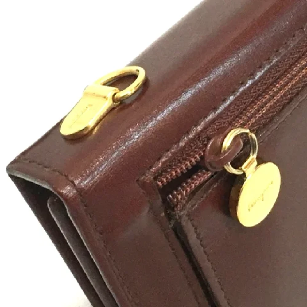Salvatore Ferragamo Pre-owned Leather shoulder-bags Brown Dames