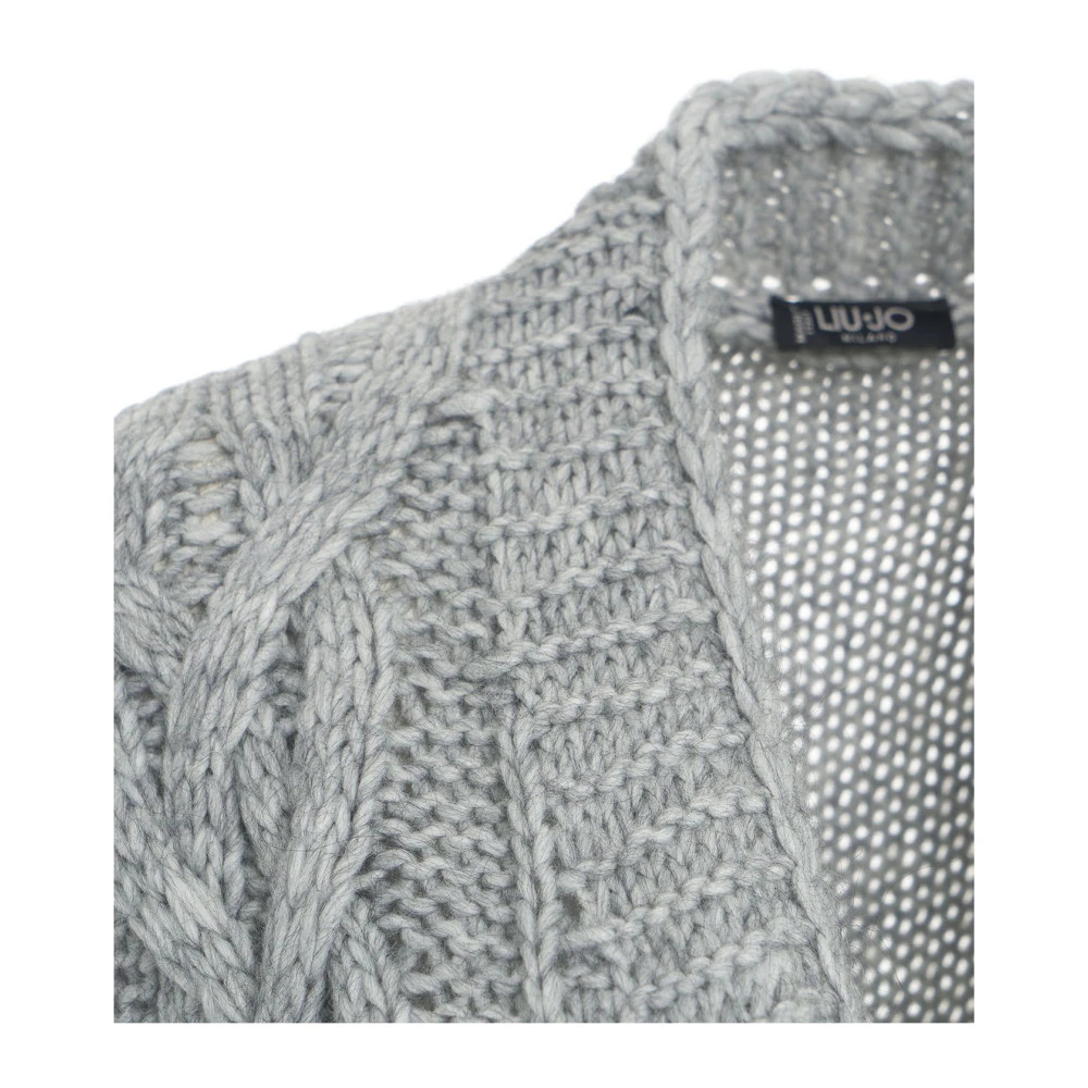 Liu Jo Gebreid Vest met Knoopsluiting Gray Dames