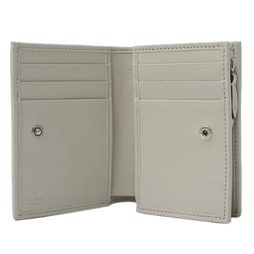 Gucci Vintage Pre-owned Leather wallets Gray Dames