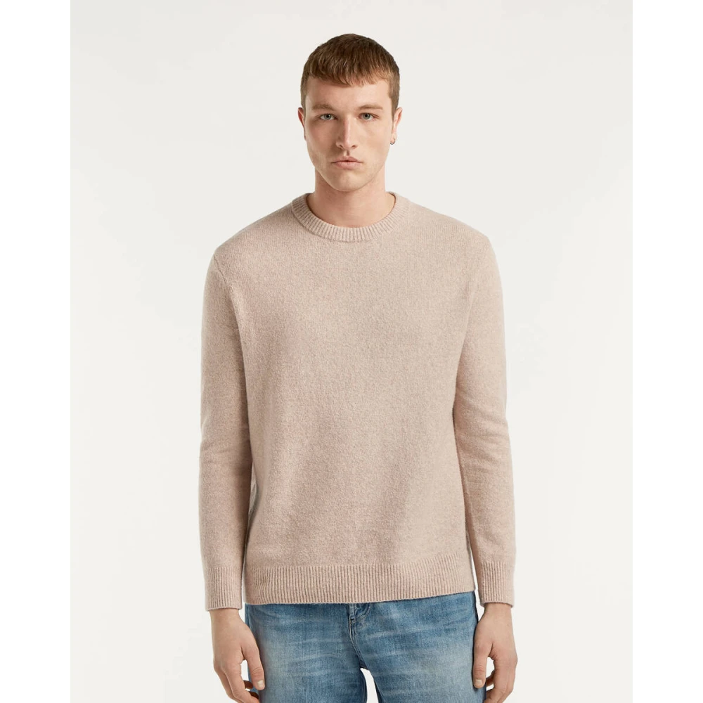 Denham The Jeanmaker Crew Knit Pullover Beige Heren
