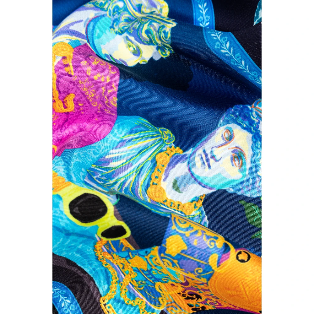 Versace Zijden sjaal met galerijprint Multicolor Unisex