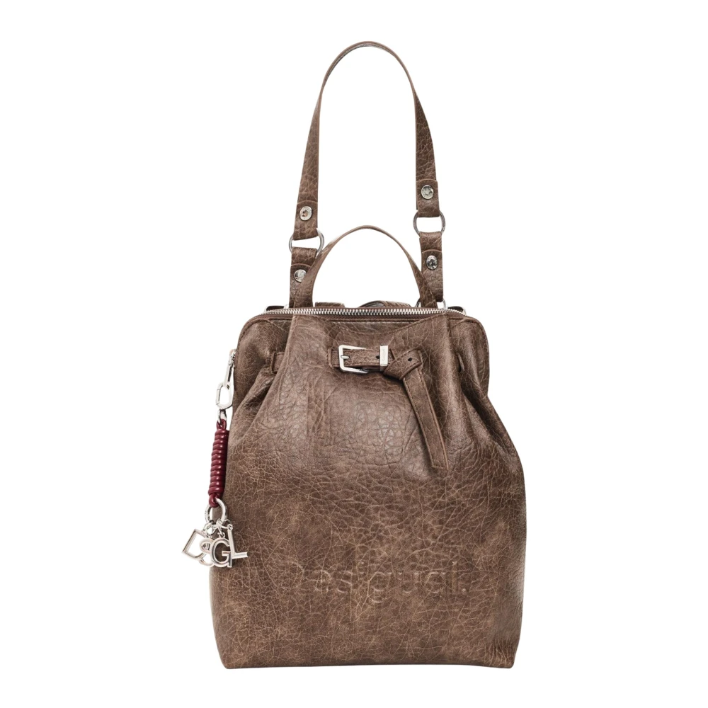 Desigual Donna Marrone Zaino Medio U - Immagine 4