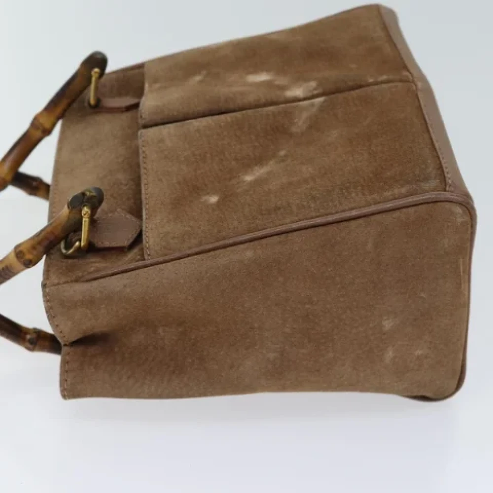 Gucci Vintage Pre-owned Suede handbags Beige Dames