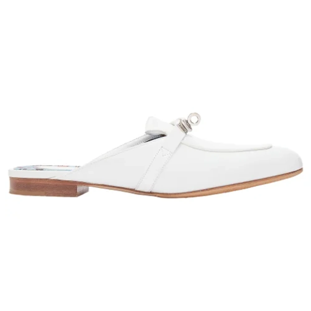 Hermès Vintage Pre-owned Laeder mules White, Dam