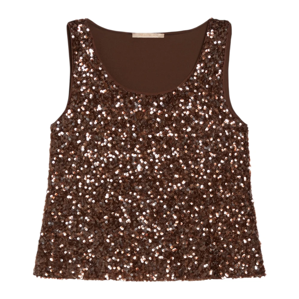 Pennyblack Donna Marrone Top, L, New,