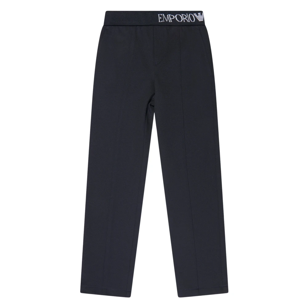 Emporio Armani Boys Blue Trousers,, Logo Navy Trousers Stylish Comfort Size 10 Y
