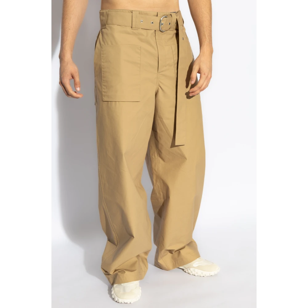 Jil Sander Broek met logo Beige Heren