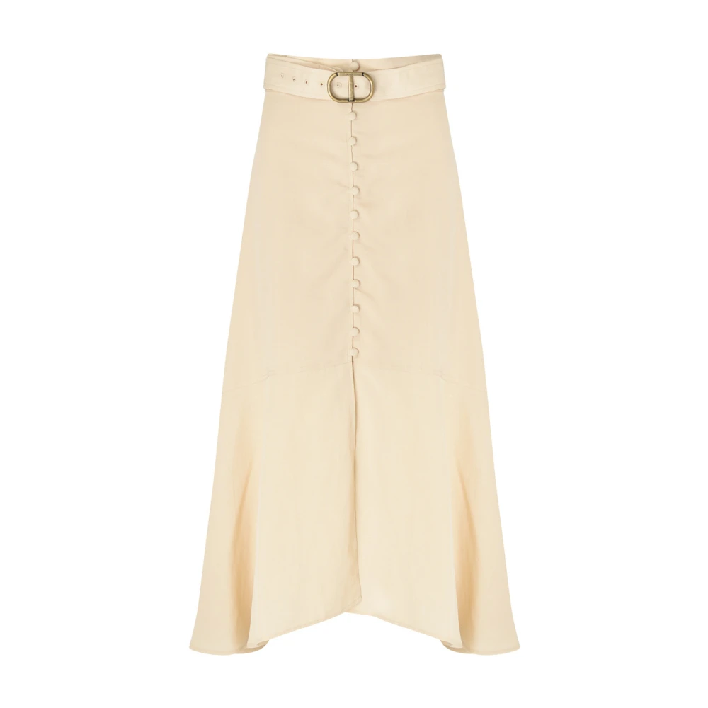 Twinset Almond Milk Midi Rok Beige Dames