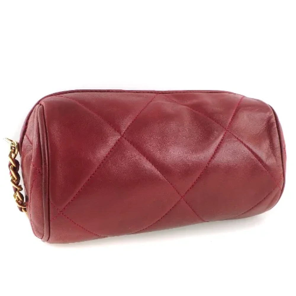 Chanel Vintage Pre-owned Leather crossbody-bags Red Dames