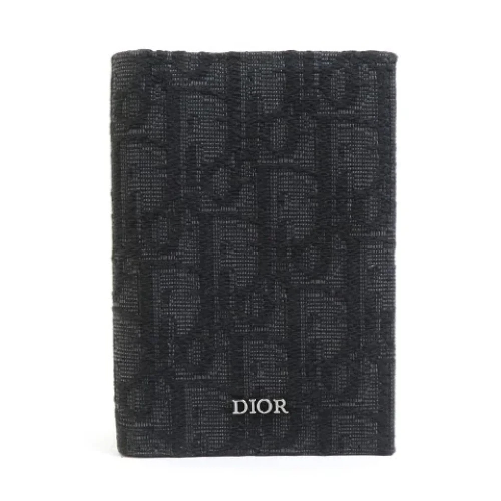 Dior Vintage Pre-owned Canvas home-office Black Heren