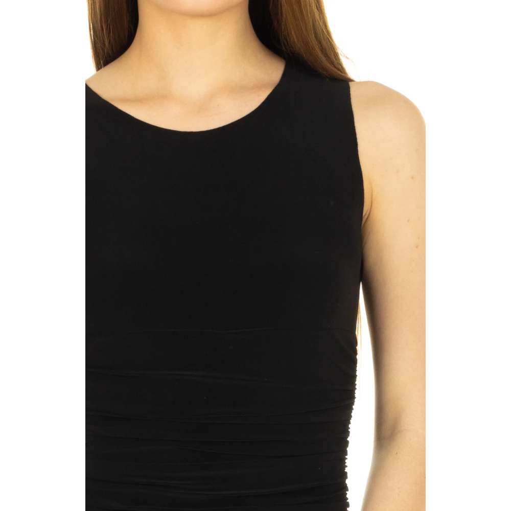 Norma Kamali Zwarte Jurken Jumpsuit met Gerimpelde Taille Black Dames