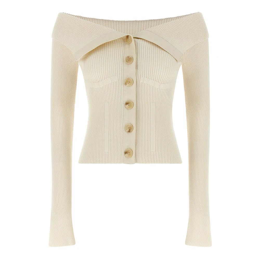Zimmermann Women's Beige Blouses, 2XS, Rebellion Bandeau Cardigan