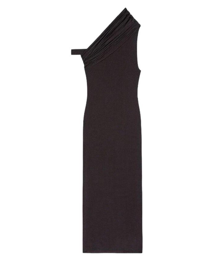 check-long-twist-dress