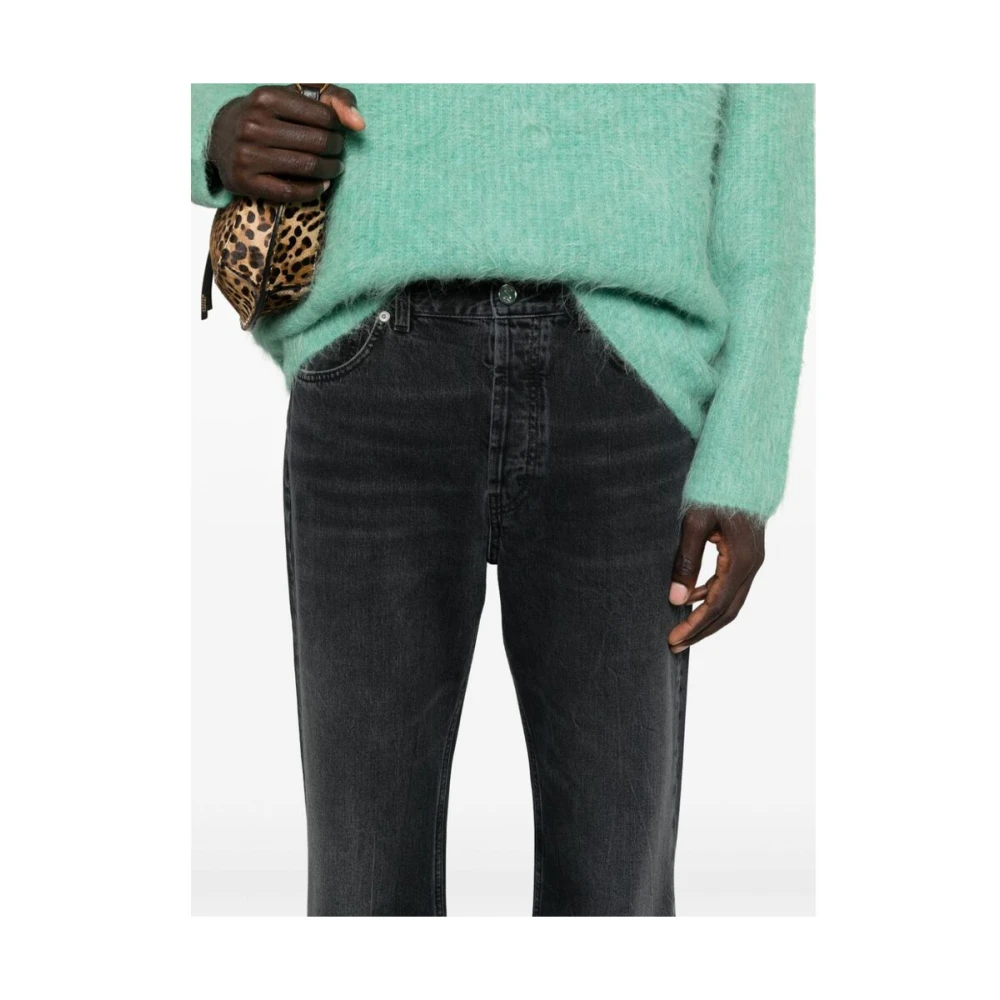 Séfr Zwarte Bootcut Jeans met Whiskering Effect Black Heren