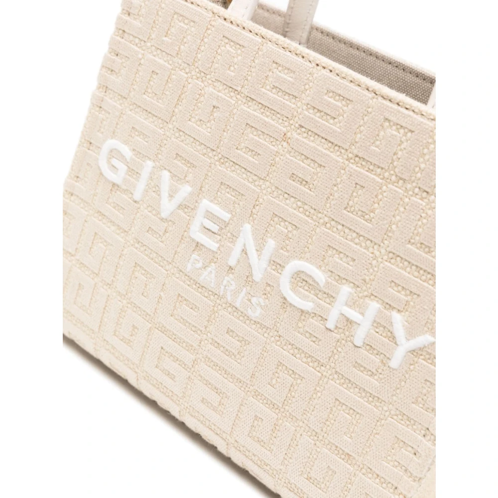 Givenchy Witte Canvas Handtas met 4G Motief White Dames