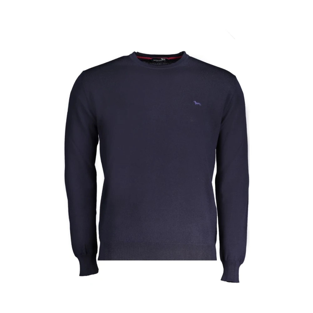 Harmont & Blaine Men's Blue Round-Neck Knitwear,, Wool Pullover 2XL