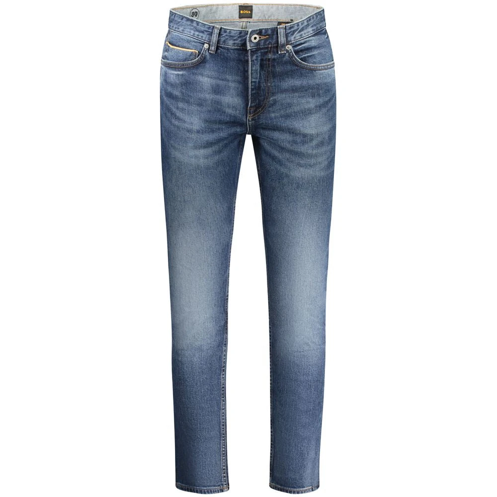 Hugo Boss Blauwe Katoenen Jeans & Broek Blue Heren