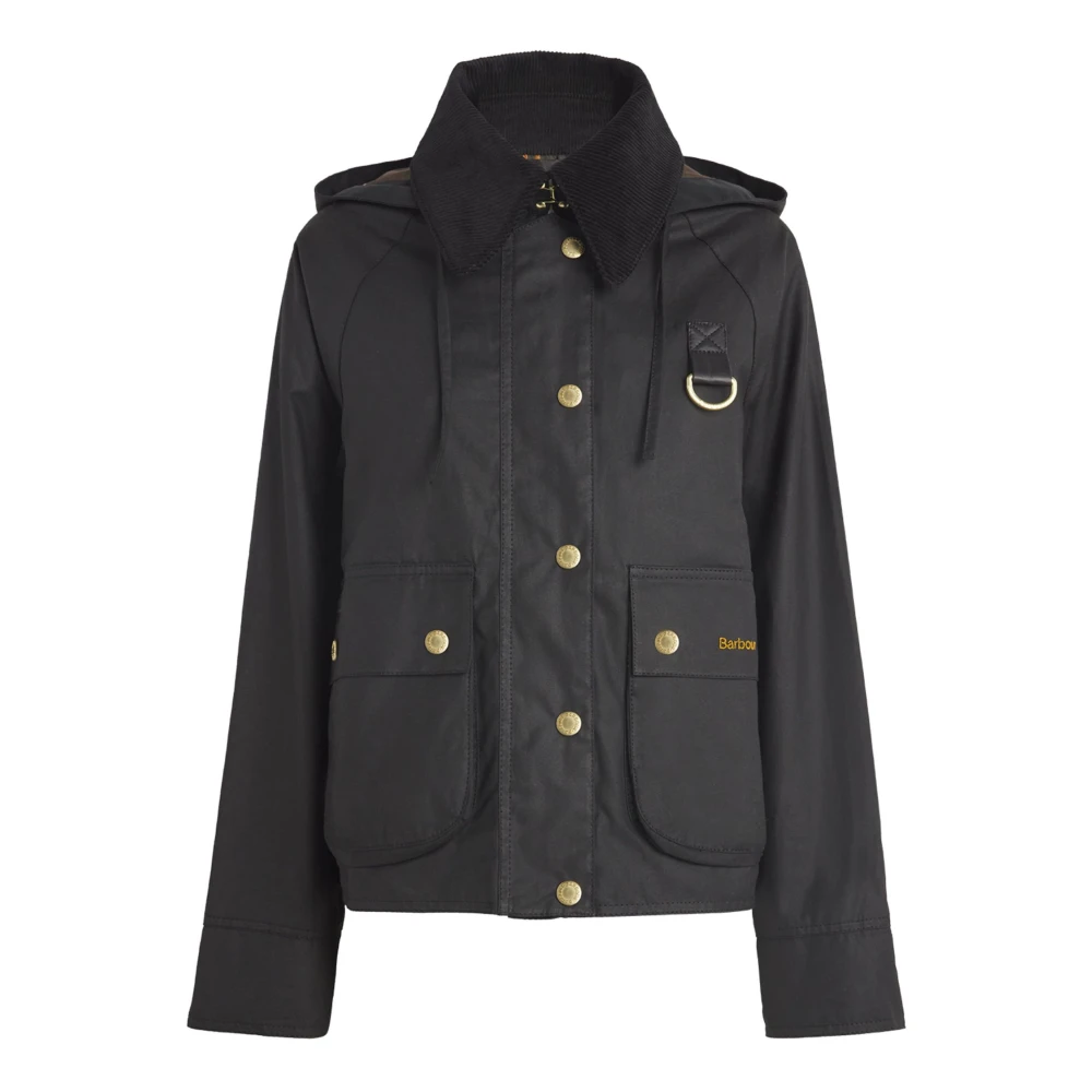 Barbour Outdoor Wax Katoenen Jas Black Dames