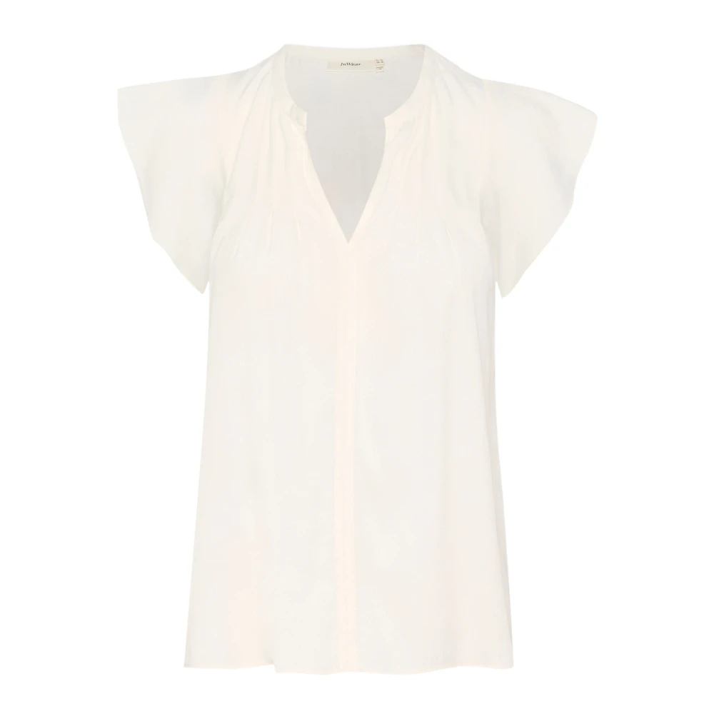 InWear Witte Whisper Top met V-hals White Dames