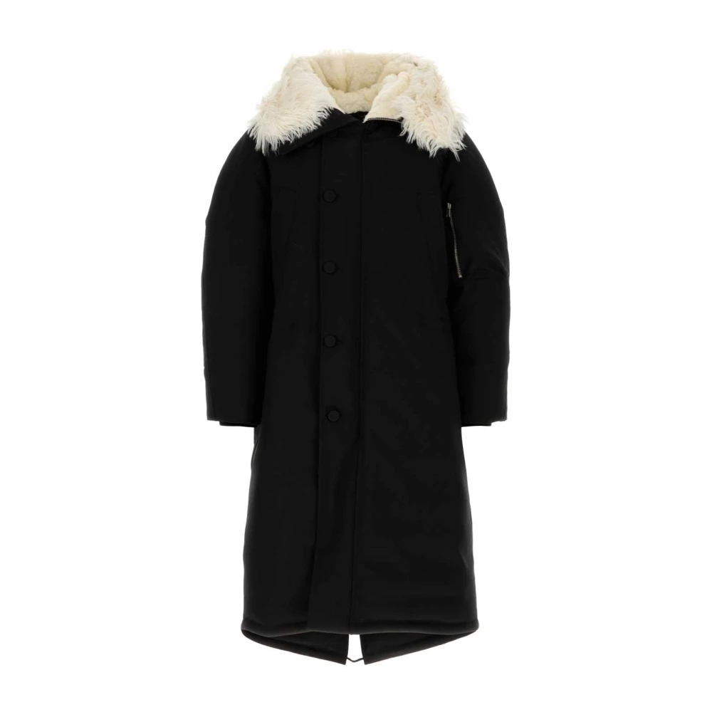 Jil Sander Stijlvolle Zwarte Polyester Donsjas Black Heren