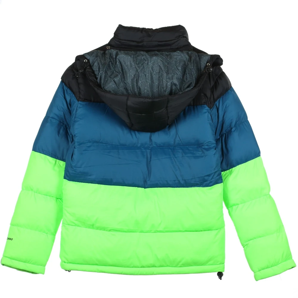 Dolly Noire Gewatteerde jas in zwart groen Multicolor Heren