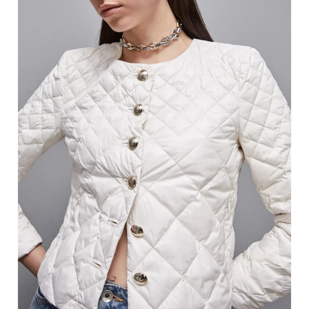 PATRIZIA PEPE Ultralight Puffer Jacket White Dames