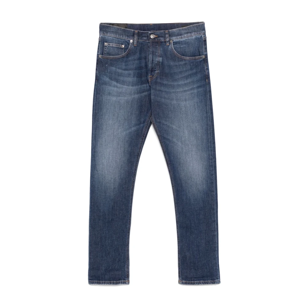 Dondup Indigo Blauwe Denim Jeans Knoopsluiting Blue Heren