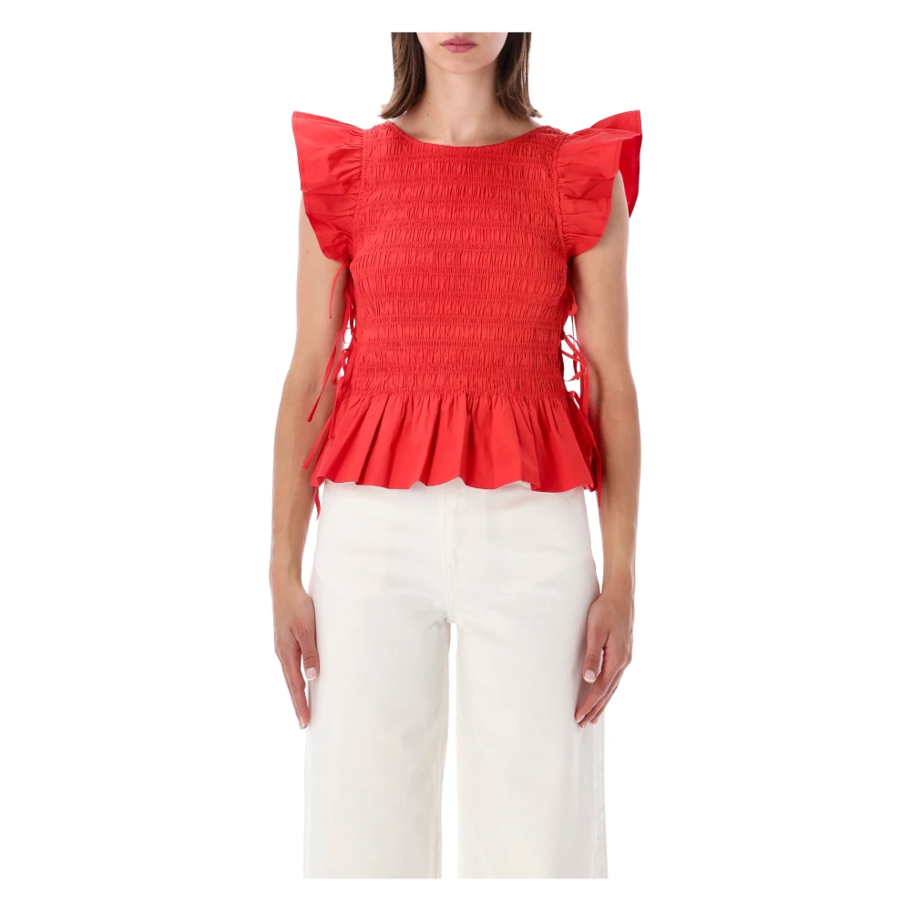 Ganni Donna Rosso Camicette S, New,