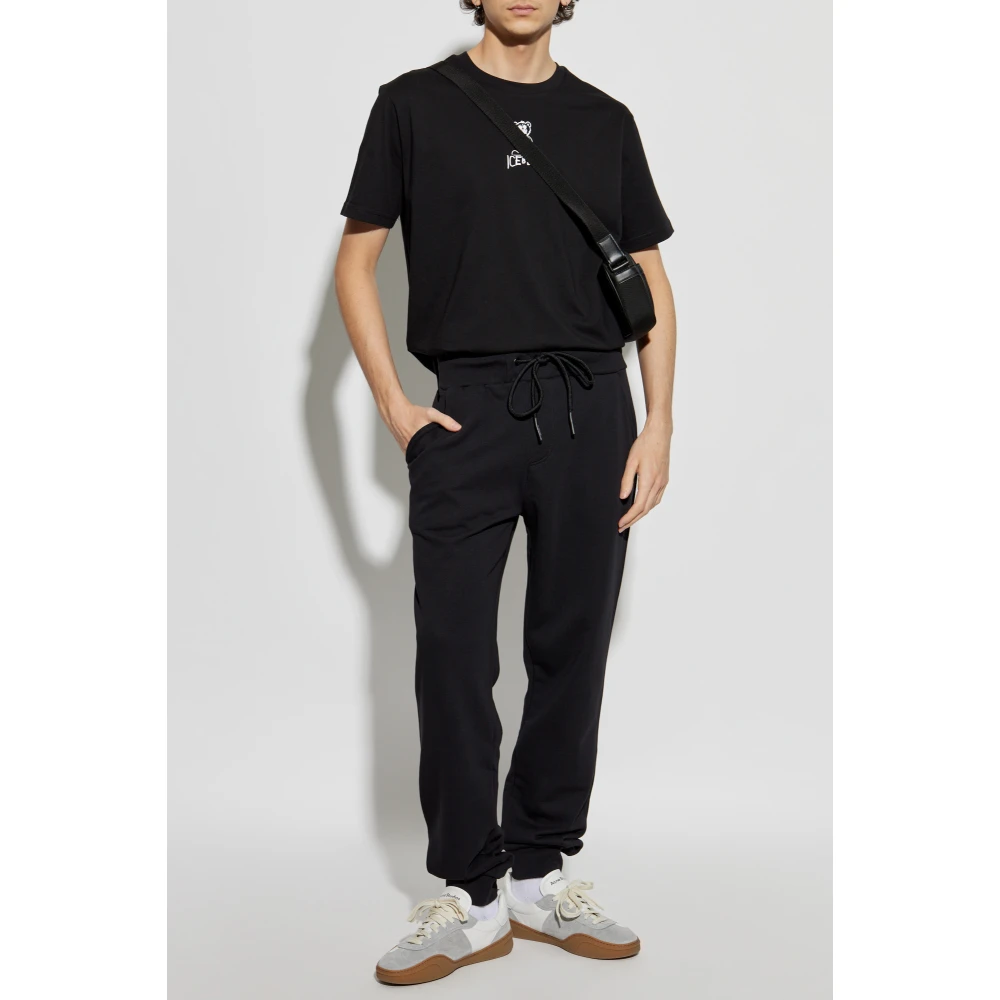 Iceberg T-shirt met print Black Heren