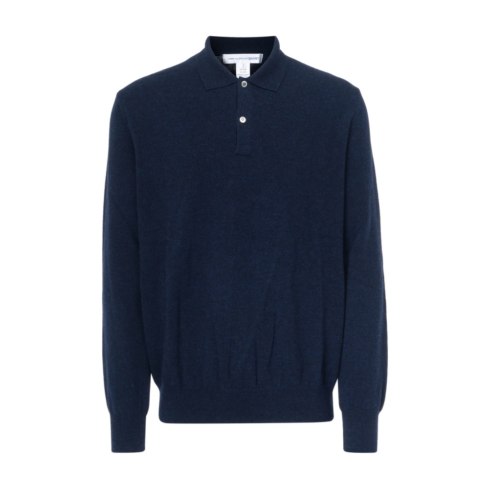 Comme des Garçons Navy Gebreide Trui Blue Heren