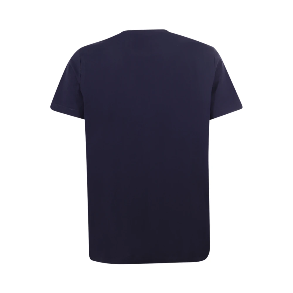 Dondup Blauw Crew-neck T-shirt met Logo Blue Heren