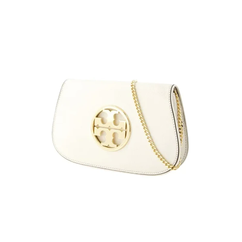 TORY BURCH Leather clutches White Unisex