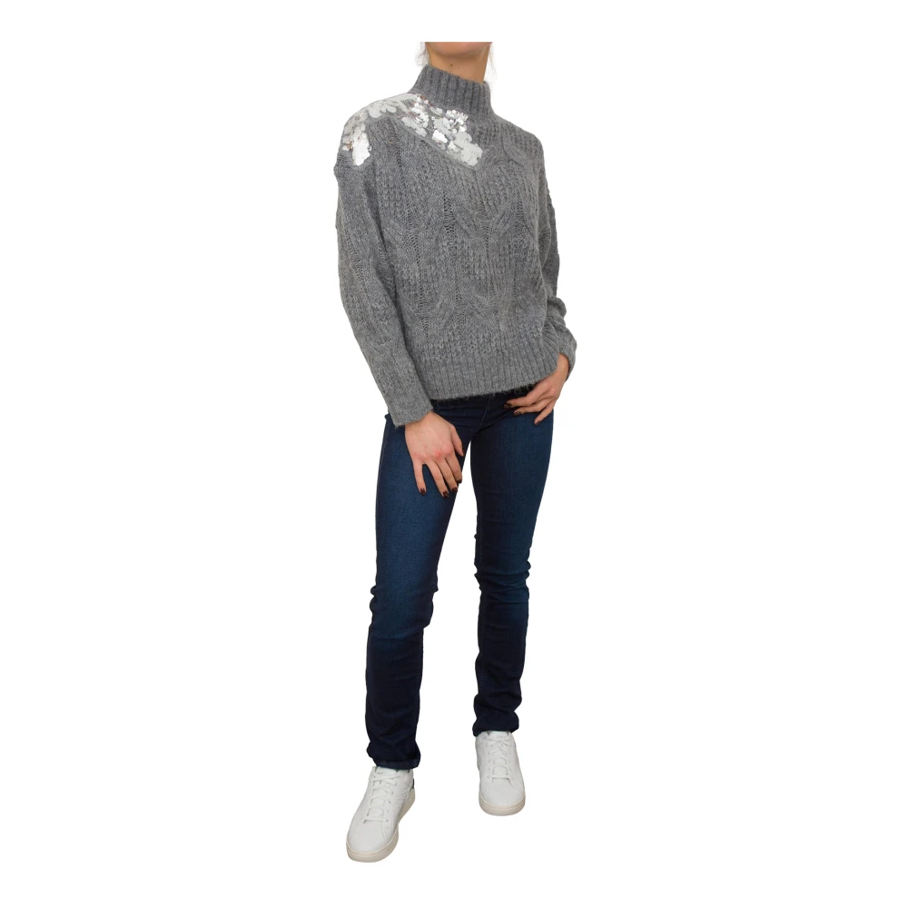 Liu Jo Grijze Gebreide Trui Gray Dames