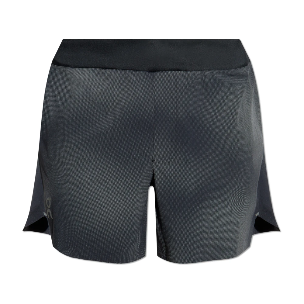 ON Running Trainingshort met logo Black Heren