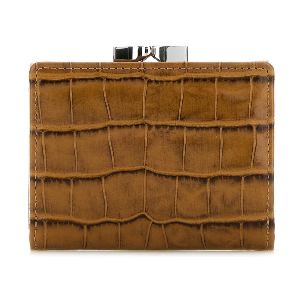 Vivienne Westwood Stijlvolle Kameel Leren Portemonnee Brown Dames