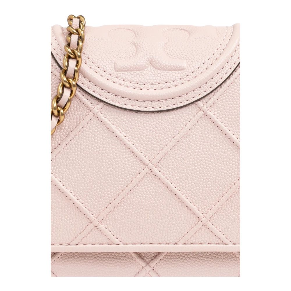 TORY BURCH Portemonnee aan een ketting Fleming Soft Pink Dames