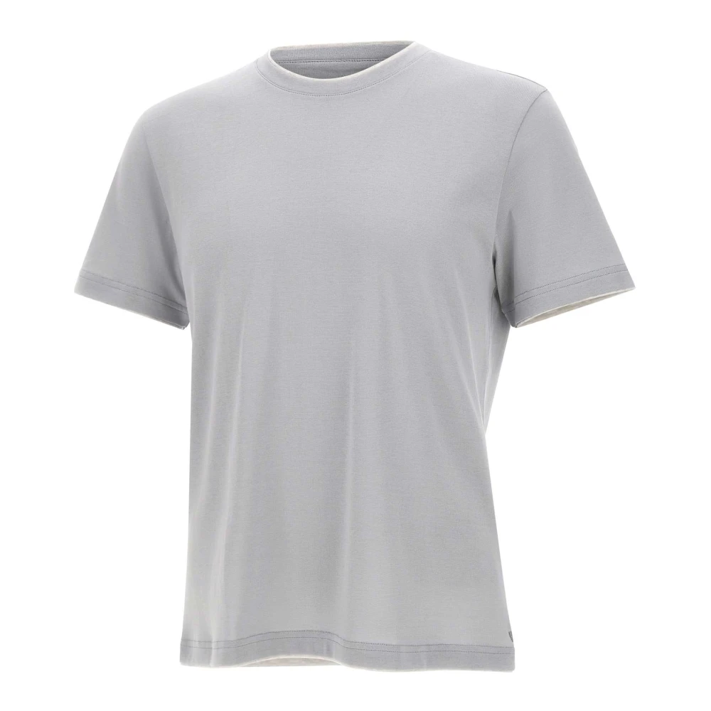 Eleventy Men's Gray Crew Neck T-Shirt - T-Shirts - Xl - Tops
