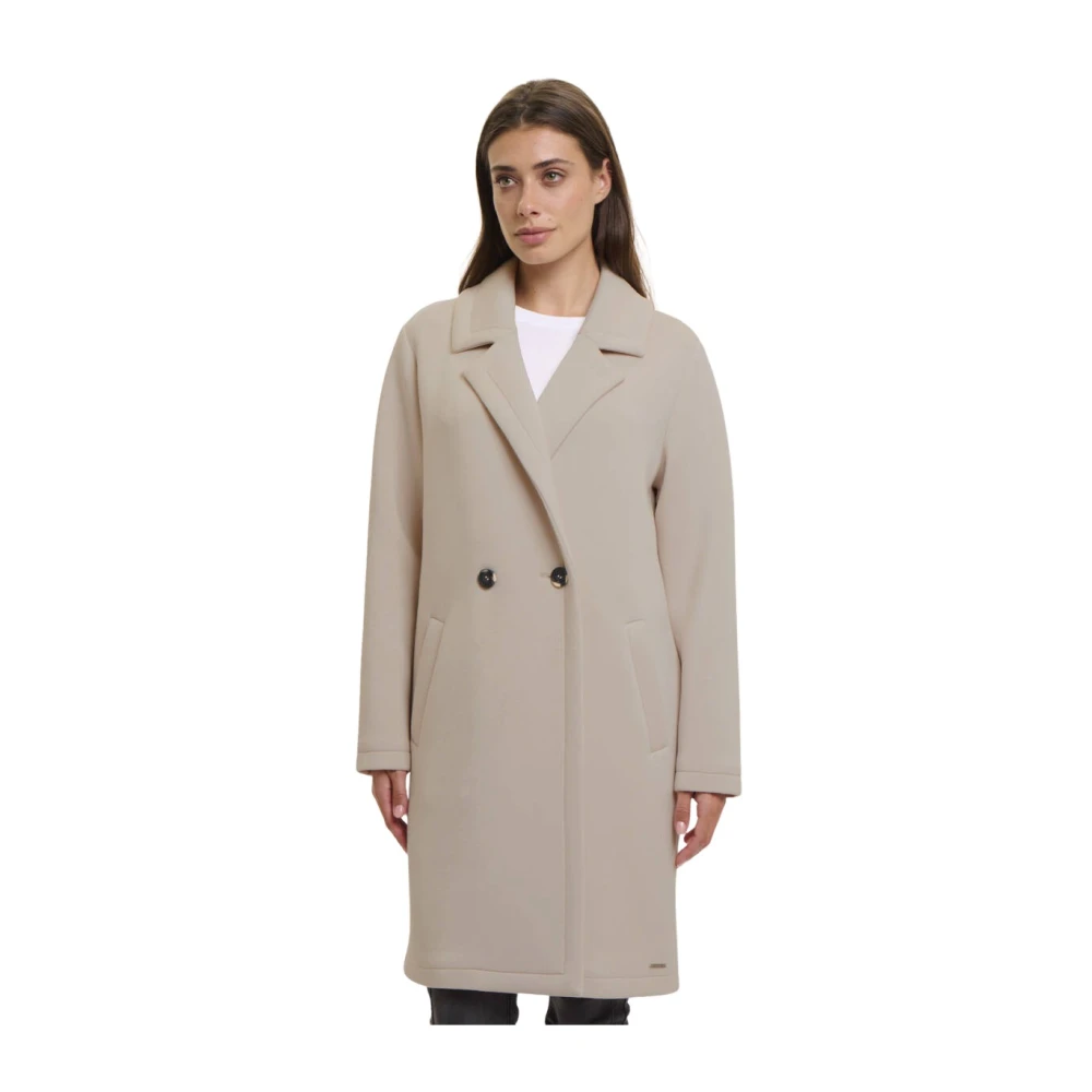 Rino&Pelle Double Breasted Coat in Danja Style Beige Dames