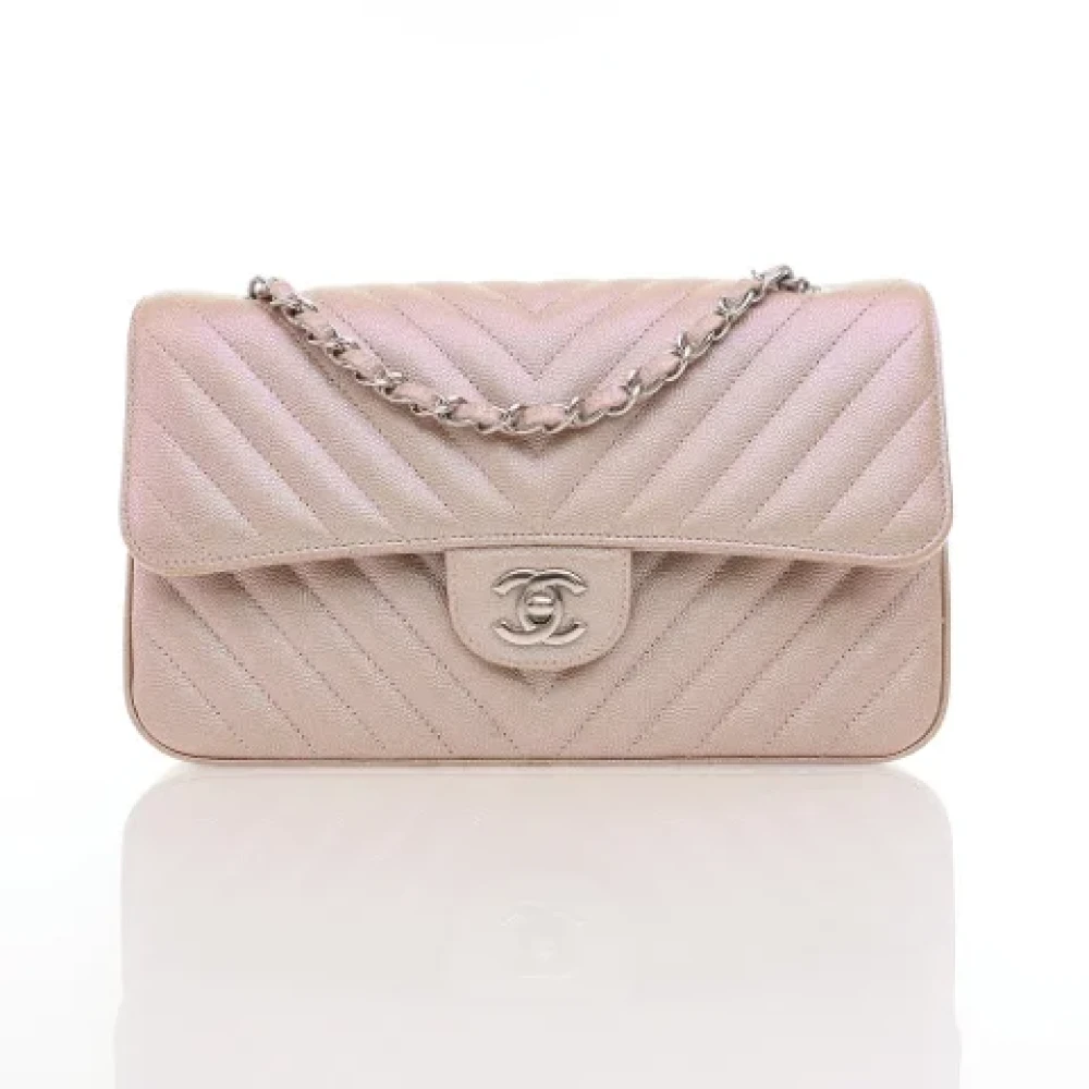 Chanel Vintage Pre-owned Leather handbags Pink Dames