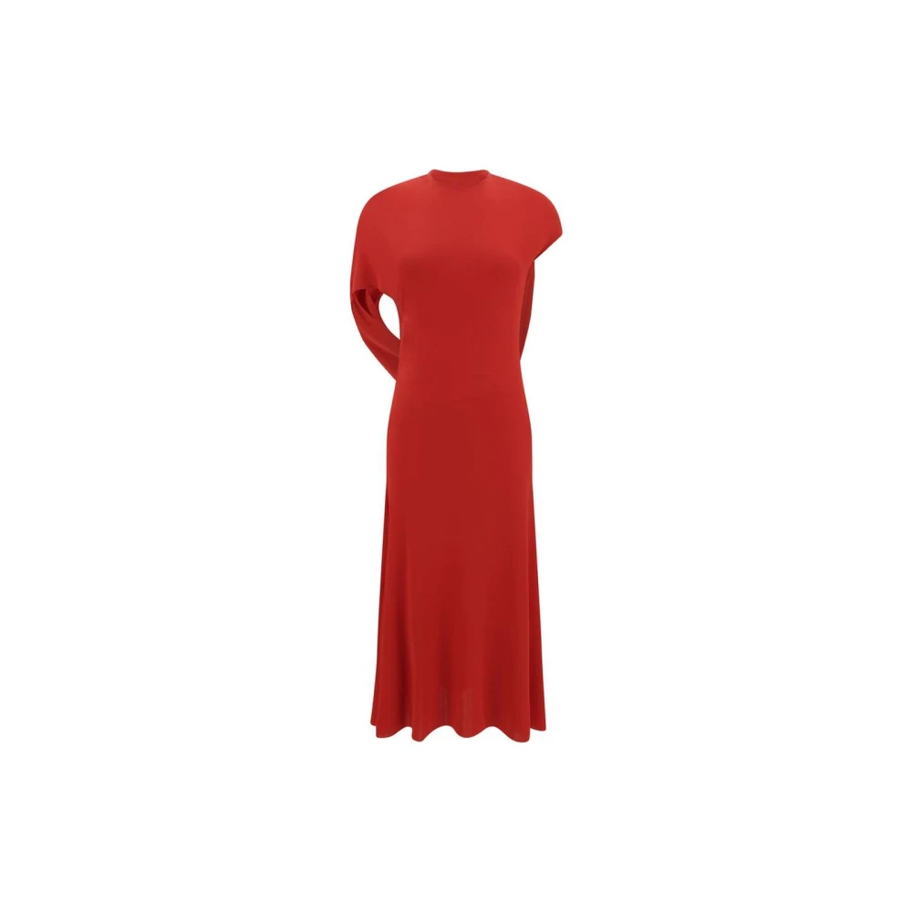 Jacquemus Elegante Midi Jurk met Uitsnijddetail Red Dames