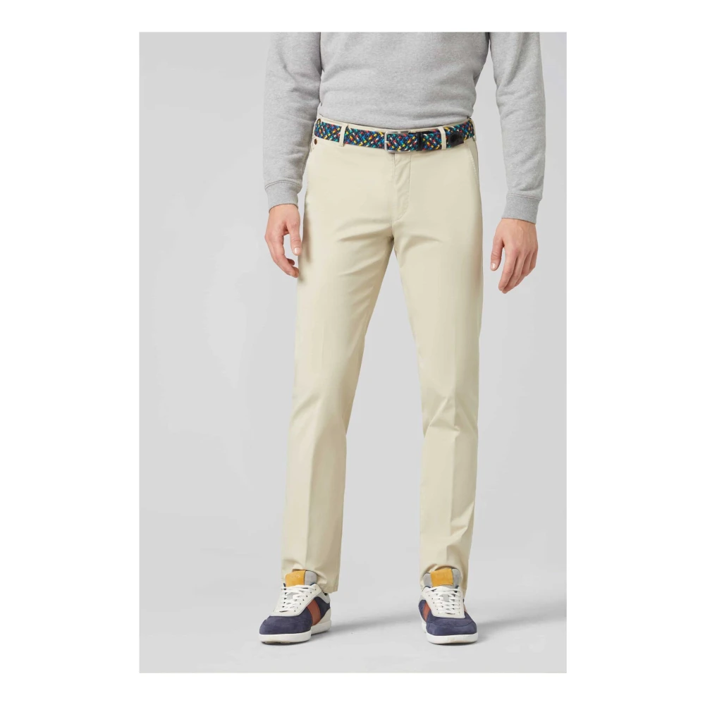 Meyer Slim Fit Katoen Chino Bonn Beige Heren