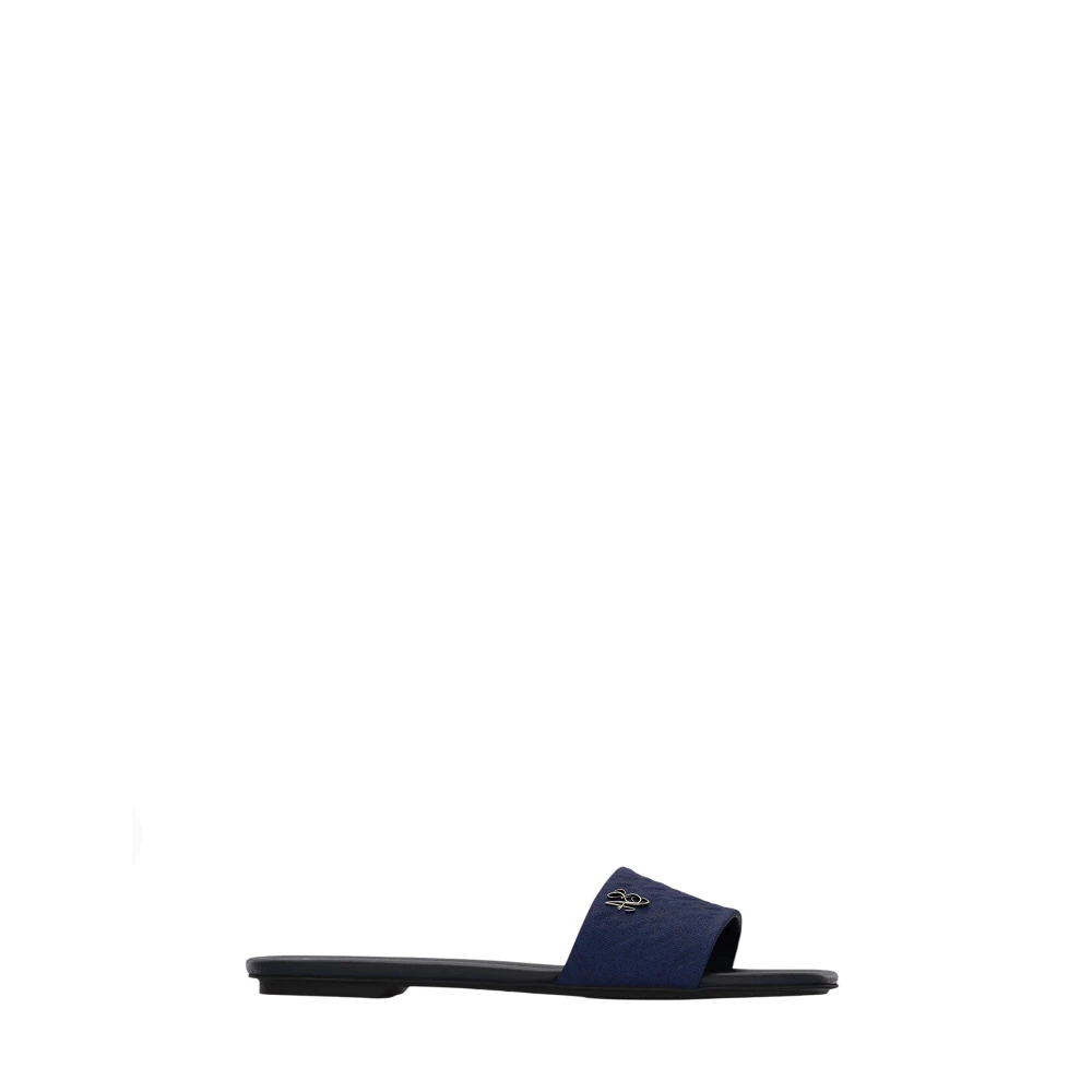 Emporio Armani Vrouw Blauw Schoenen Dames, 39 Eu, Slippers